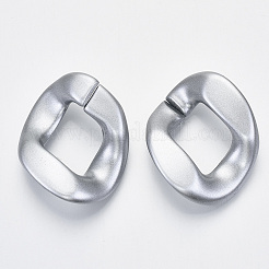 Opaque Spray Painted Acrylic Linking Rings&nbsp;LS-OACR-S021-63A-B02