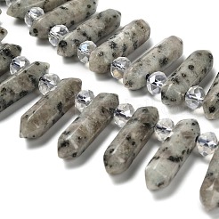 Natural Sesame Jasper Double Terminated Point Beads Strands&nbsp;G-H069-A05-01