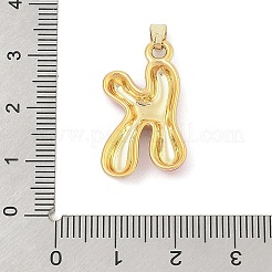 合金エナメルチャーム  レターチャーム  ゴールドカラー  文字k  27x14.5x3.5mm  穴：3.5x2.5mm&nbsp;ENAM-S023-01G-K