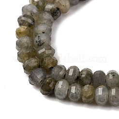 天然石ラブラドライトビーズ連売り  多面カット  カボチャ  6x4mm  穴：1mm  約89~91個/連  14.96''~15.16''（38~38.5センチメートル）&nbsp;G-P587-D13-01