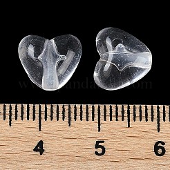 透明なアクリルビーズ  ハート  ミックスカラー  9.5x10.5x6.5mm  穴：1.8mm  約222個/100g&nbsp;X-TACR-U008-05A