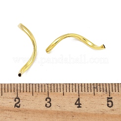 真鍮ツイストチューブビーズ  カドミウムフリー＆鉛フリー  ゴールドカラー  19~19.5x1.5mm  穴：0.8mm&nbsp;KK-B120-02A-G