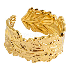 304 Stainless Steel Cuff Open Rings for Women&nbsp;QJ0060-2