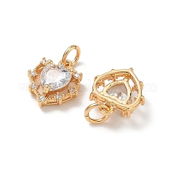 SHEGRACE Valentine's Day Brass Clear Cubic Zirconia Charms&nbsp;XGRQ4G360-688G