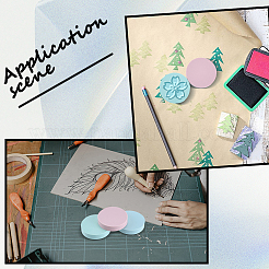 8Pcs 4 Colors Rubber Stamps&nbsp;AJEW-CP0008-31