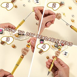 DIY Flower/Hound Silicone & ABS Plastic Beadable Pen Making Kits&nbsp;DIY-SZ0010-11