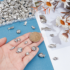142Pcs 16 Styles Tibetan Style Zinc Alloy Beads&nbsp;FIND-PH0062-06
