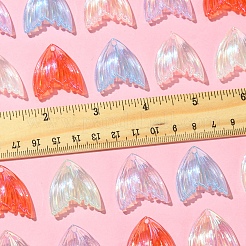 24Pcs 6 Colors UV Plating Rainbow Iridescent Transparent Acrylic Pendants&nbsp;PACR-FS0001-02