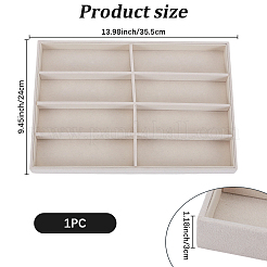 8 Grids Rectangle MDF Covered with Velvet Glasses Organizer Trays&nbsp;ODIS-SP0002-21A