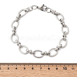 201 Stainless Steel Oval Link Chain Bracelets for Men&nbsp;STAS-T077-05P