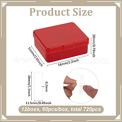 透明プラスチック両面粘着テープ60個  長方形  透明  38x11.5x0.2mm&nbsp;FIND-WH0431-85