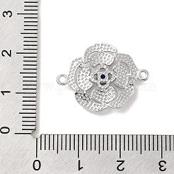 Brass Pave Glass Connector Charms&nbsp;KK-Z073-32P-05