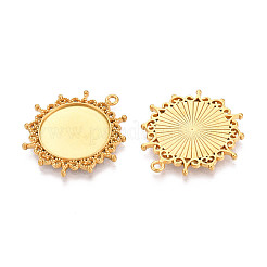 Non-Tarnish 304 Stainless Steel Pendant Cabochon Settings&nbsp;STAS-N114-04G
