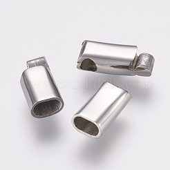 Tarnish Resistant 304 Stainless Steel Magnetic Clasps with Glue-in Ends&nbsp;STAS-F122-04P