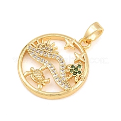 Summer Brass Micro Pave Cubic Zirconia Pendants&nbsp;CU-CBA9B49-06D-G