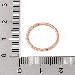 PVD真空メッキ304ステンレス鋼リンクリング  長持ちメッキ  リング  ローズゴールド  20x0.8mm  内径：18mm&nbsp;LS-STAS-S079-12D