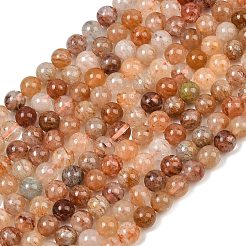 Natural Thousand Layer Phantom Quartz/Layered Lodolite Quartz Beads Strands&nbsp;GG-CBAEB04-A01-6mm-B