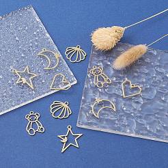 10個5スタイルアロイペンダント  混合図形  ライトゴールド  20~27x16~23.5x1~2mm  穴：1.8mm  2個/スタイル&nbsp;FIND-YW0003-70
