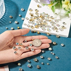 300Pcs 15 Styles Flat Round Sew on Rhinestone Montee Beads&nbsp;STAS-TA0006-18