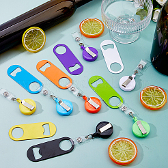 14Pcs Flat Round PP Plastic Badge Reel&nbsp;AJEW-FH0006-78