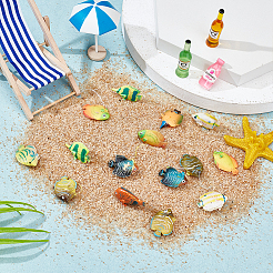 プラスチックおもちゃ100個  浮き魚  子供の入浴のおもちゃ  ミックスカラー  17~23x24~36x6~11mm&nbsp;KY-GA0001-23