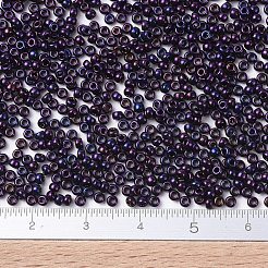 MIYUKIラウンドロカイユビーズ  日本製シードビーズ  （rr469)メタリックブロンズナスアイリス  11/0  2x1.3mm  穴：0.8mm  約1100PCS /ボトル  10 G /ボトル&nbsp;SEED-JP0008-RR0469