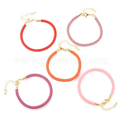 10Pcs 5 Colors 4.5MM Round Nylon Milan Cord Bracelet Making&nbsp;BJEW-TA0001-24D