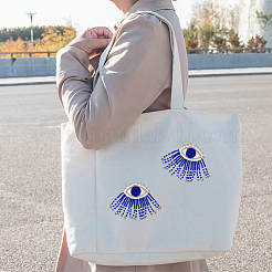 Evil Eye Felt Cloth Patches&nbsp;PATC-WH0007-05B