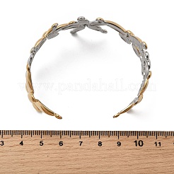 304 Stainless Steel Cuff Bangles for Women&nbsp;BJEW-G757-07GP
