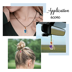 14Pcs 7 Color Glass Bottle Pendants&nbsp;PALLOY-FH00186