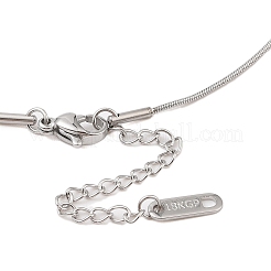 Non-Tarnish 304 Stainless Steel Round Snake Chain Cone Pendant Necklaces&nbsp;NJEW-N055-12P