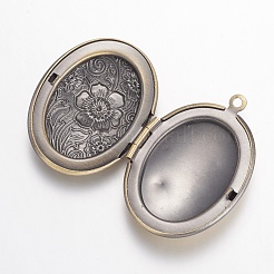 Brass Locket Pendants&nbsp;KK-N0116-048AB