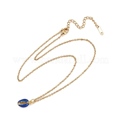 Alloy Enamel Shell Shape Pendant 304 Stainless Steel Cable Chain Necklaces for Women&nbsp;NJEW-JN05421