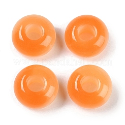 レジンヨーロピアンビーズ  大穴ビーズ  模造キャットアイ  ロンデル  ミックスカラー  13.5x7.5mm  穴：5mm&nbsp;RESI-F055-08