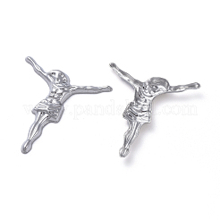 変色しにくい304ステンレススチールカボション  イエス  イースターのために  ステンレス鋼色  26x23x2mm&nbsp;STAS-E466-18A