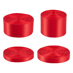 40ヤード 4種類の両面ポリエステルリボン  ギフト包装用  レッド  1/4~1-1/2インチ（6~38mm）  10ヤード/スタイル&nbsp;OCOR-TA0002-02