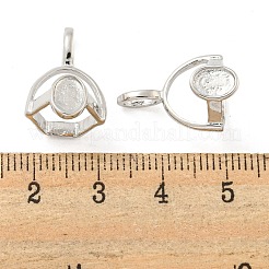 Rack Plating Brass Pendants Cabochon Settings&nbsp;KK-A217-03P