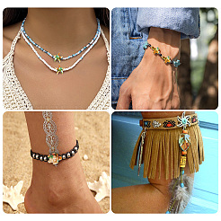 6 Strands 6 Styles Spray Painted Synthetic Turquoise Beads Strands&nbsp;G-TA0001-94