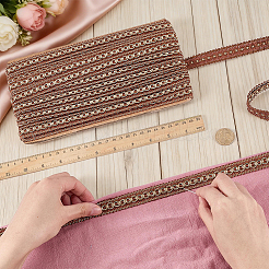 Polyester Centipede Braided Wavy Ribbon&nbsp;OCOR-WH0070-319B
