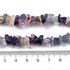 天然蛍石チップビーズ連売り  5~8x5~8mm  穴：1mm  約31.5インチ&nbsp;G-M205-08