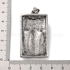 ハロウィーンテーマ 304 ステンレススチール樹脂ペンダント  長方形  長方形  47x26.5x10mm  穴：8.5x5mm&nbsp;STAS-U021-06AS