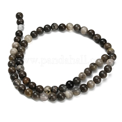 天然火山瑪瑙ビーズ連売り  ラウンド  6~6.5mm  穴：0.7mm  約60個/連  14.96''（38センチメートル）&nbsp;G-G305-A01-6mm