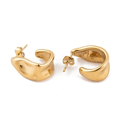Wave Geometric 304 Stainless Steel Stud Earrings for Women&nbsp;EJEW-E311-01G