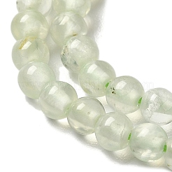 天然石プレナイトビーズ連売り  ラウンド  3~3.5mm  穴：0.6~0.7mm  約120~150個/連  15.16~15.55''（38.5~39.5センチメートル）&nbsp;G-B090-A19-03