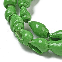 Spray Painted Natural Spiral Shell Beads Strands&nbsp;BSHE-G039-08