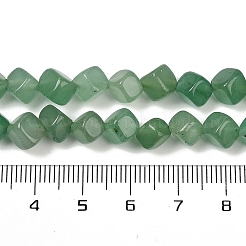 天然石グリーンアベンチュリンビーズ連売り  キューブ  7.5~8.5x6.5~8.5x5.5~6.5mm  穴：0.7mm  約52~56個/連  15.16~15.87''（38.5~40.3センチメートル）&nbsp;G-A257-A09-01