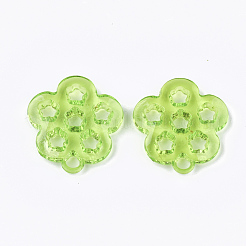 透明なアクリルパーツ  花  ミックスカラー  31x29x6mm  穴：3.5mm  約240個/500g&nbsp;TACR-S133-076