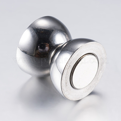 変色しにくい304ステンレススチール製のマグネット留め具と接着端  滑らかな表面  ラウンド  ステンレス鋼色  12mm  穴：5mm&nbsp;STAS-F132-04P-5mm