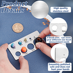 Stainless Steel Bead Measuring Ruler&nbsp;DIY-WH0888-378