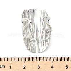 Oval 304 Stainless Steel Chunky Cuff Rings&nbsp;RJEW-S626-05P